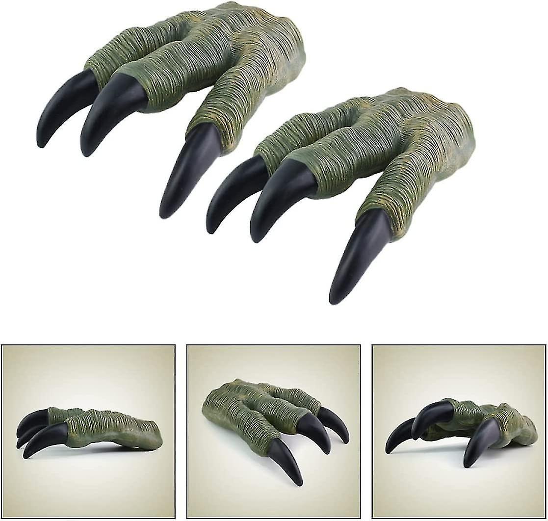 Dinosaur Claw Dinosaur Hand Toy boy and girl Dinosaur Toy Dinosaur Claw Rubber Toy Dinosaur Claw(Green)
