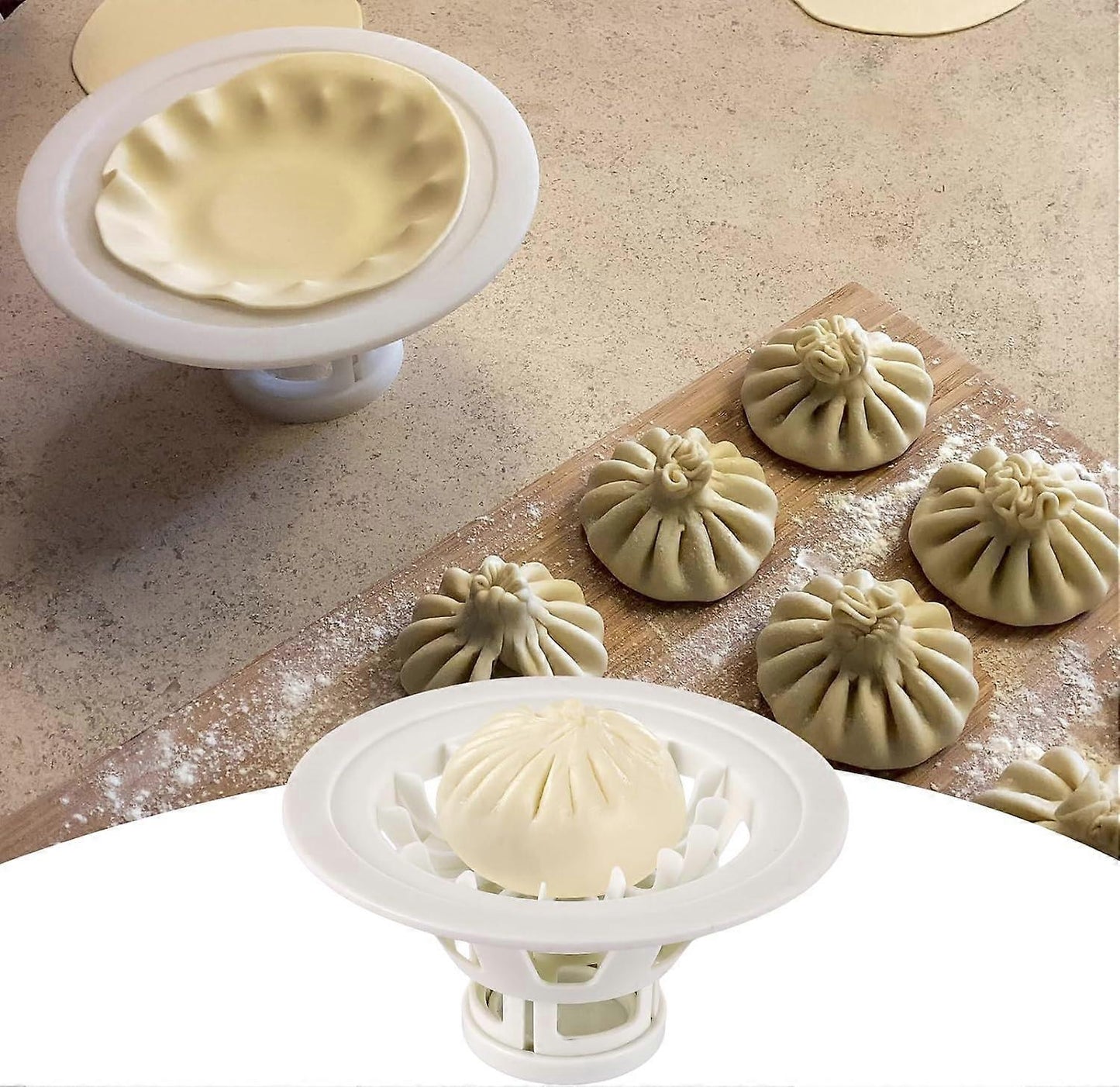7" Baozi & Dumpling Maker Mold for Home Kitchen