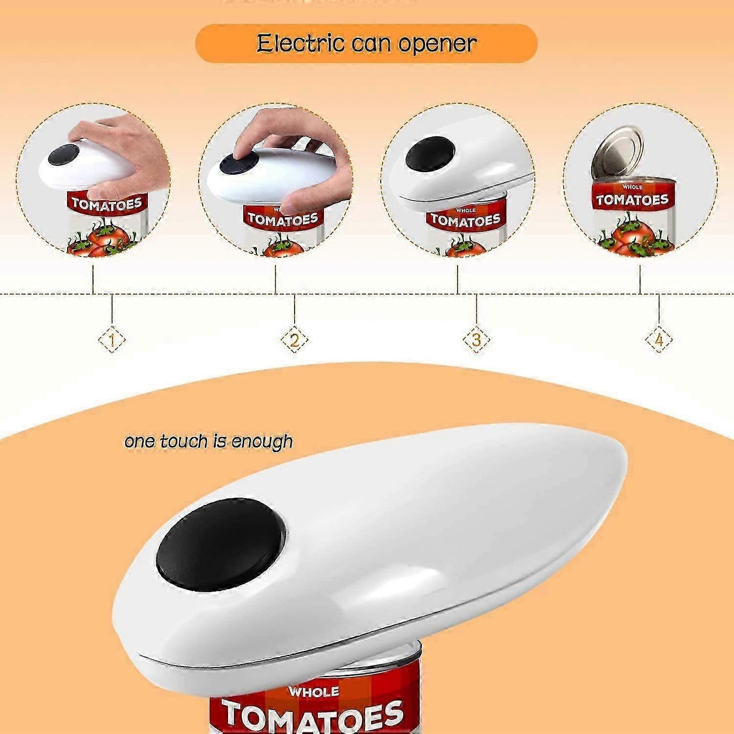Electric Can Opener for Seniors - Smooth Edge Auto Opener