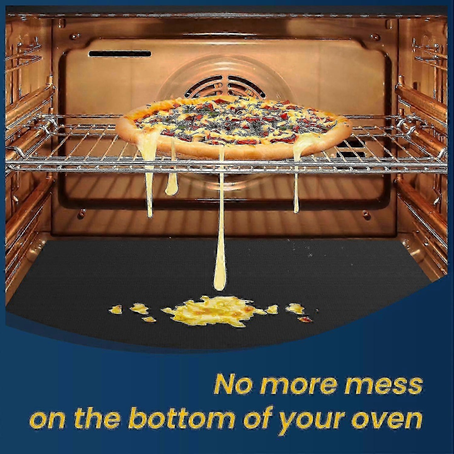 2-Pack Heavy-Duty Oven Mat - Reusable Teflon Stovetop & Grill Protector
