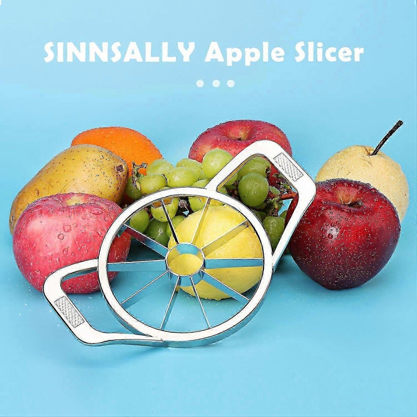 Stainless Steel Apple Cutter - 10-Wedge Slicer & Corer