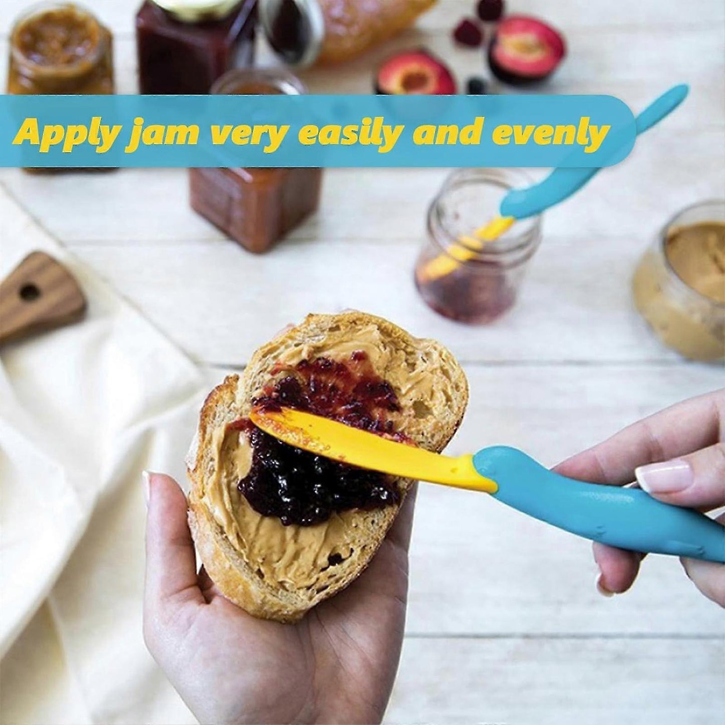 2PCS Splatypus Jar Spatula - Bread & Cheese Spreader