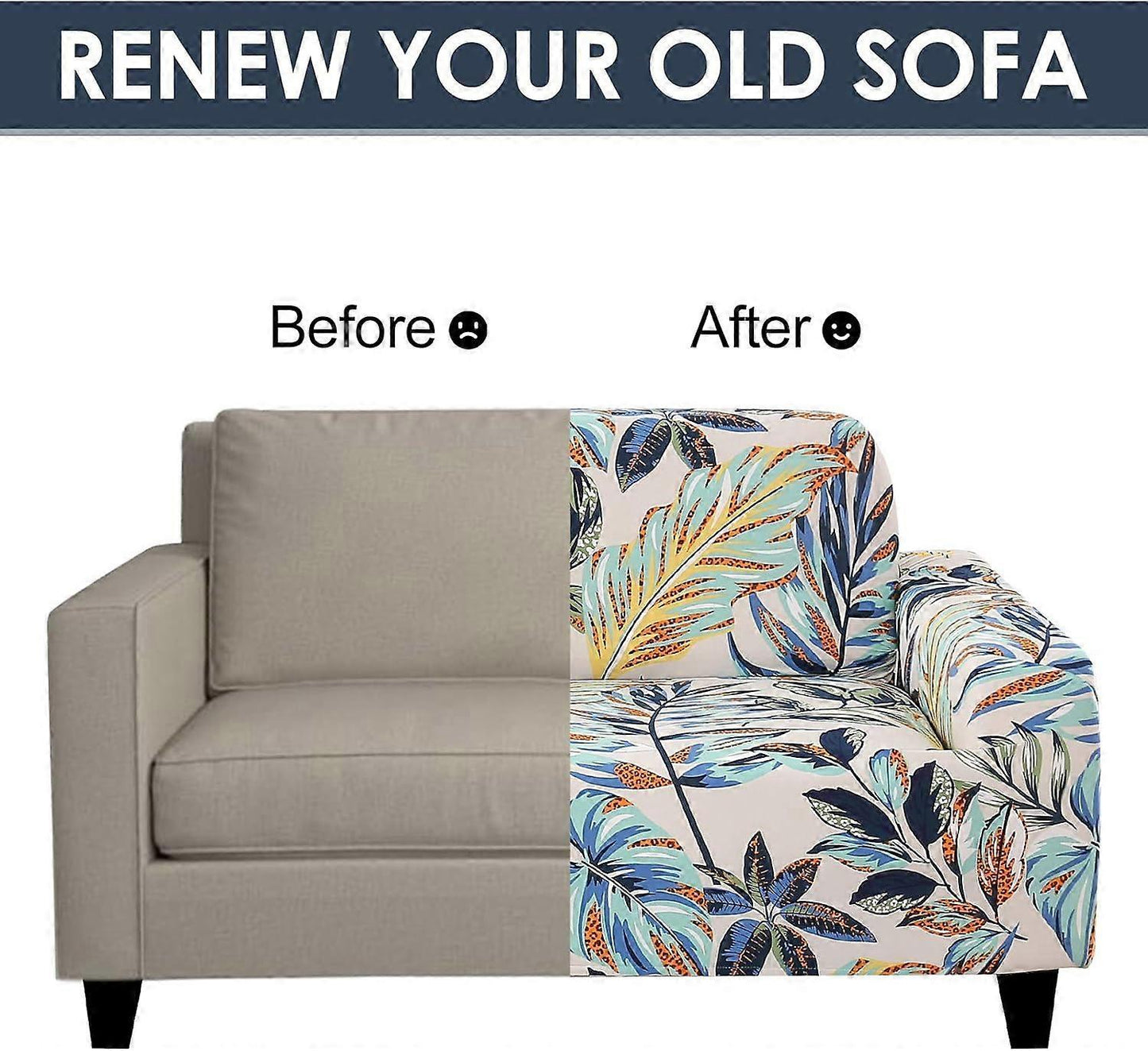 2 Seater Stretch Sofa Cover with 1 Cushion Cover Universal Fit 145-180cm