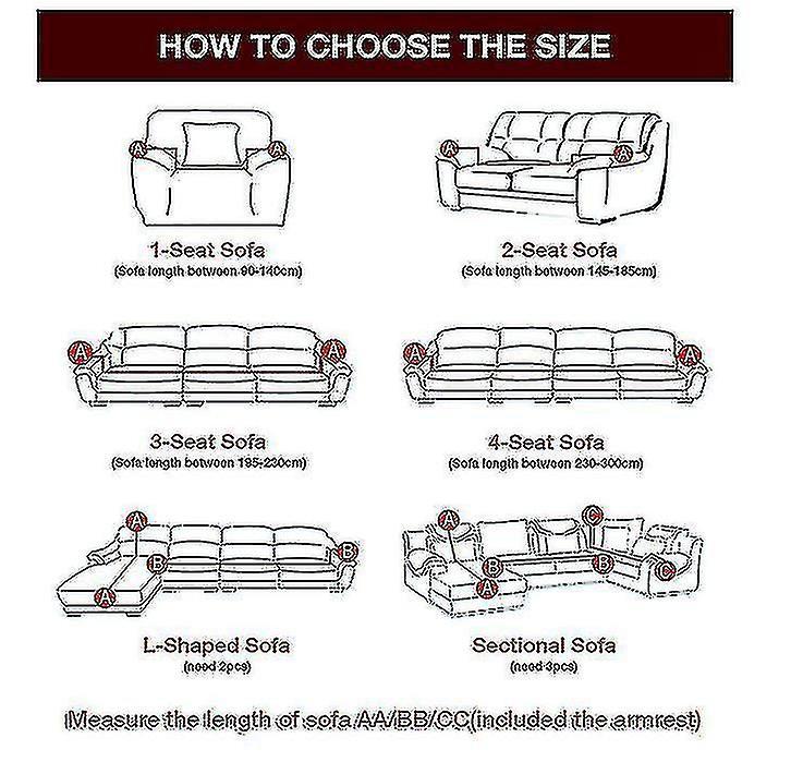 Stretch Velvet Sofa Cover 2 Seater Thick Slipcover 145-185cm