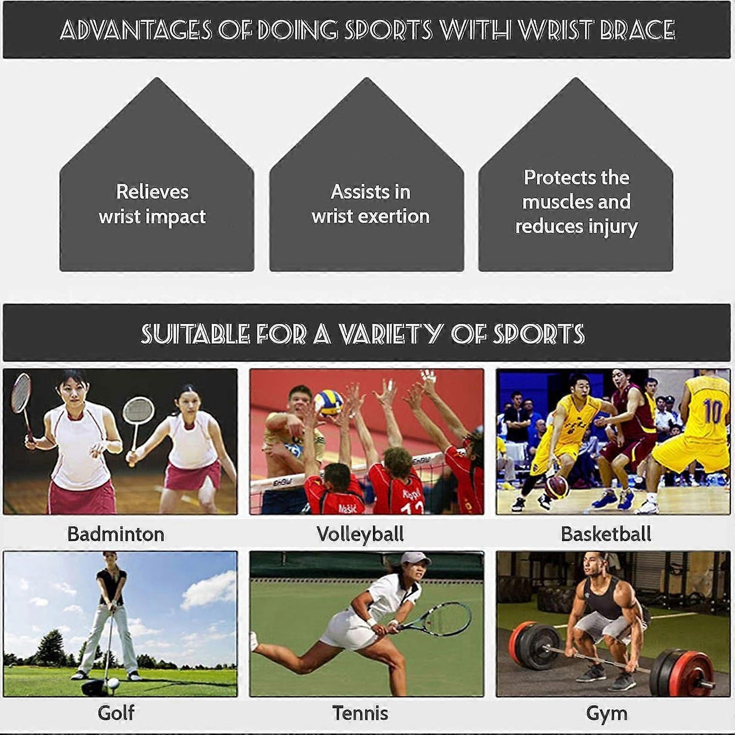 Wrist Brace for Carpal Tunnel - Compression Support for Arthritis & Typing