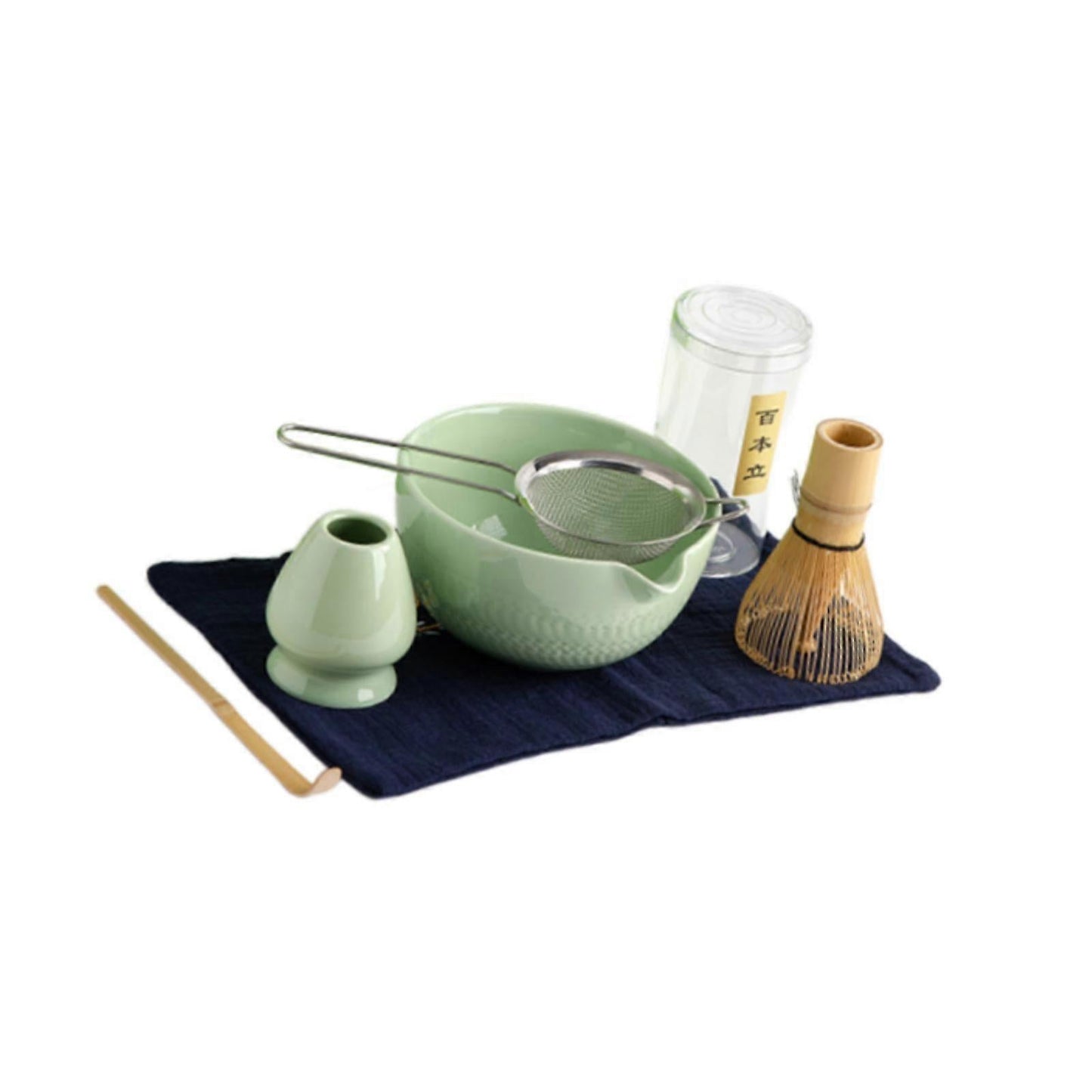 6pcs Matcha Whisk Set - Traditional Bowl, Teaspoon, Portable Sifter