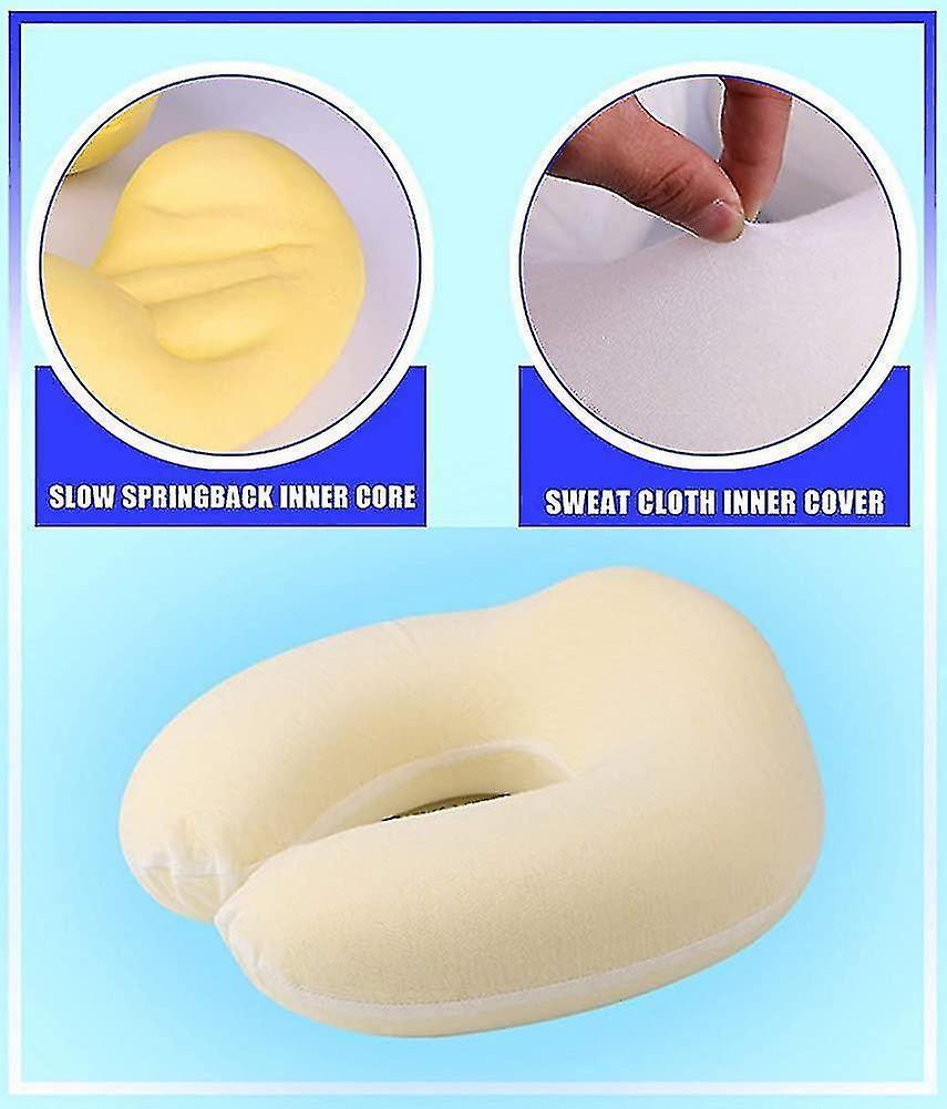 Memory Foam Travel Neck Pillow for Comfort Support - Tibetan Cyan