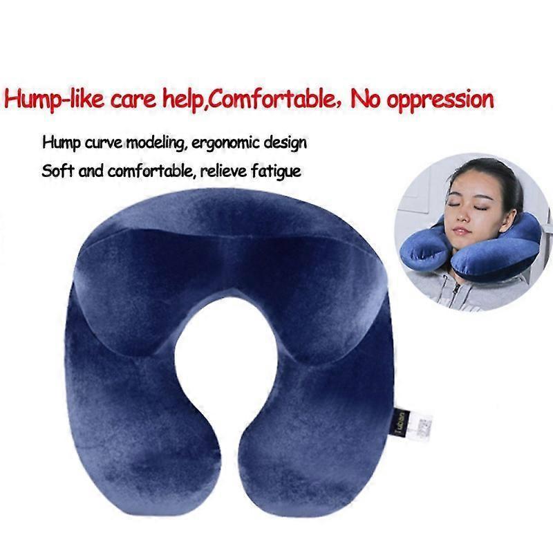 Inflatable U-Shape Travel Neck Pillows for Sleep Home Office Airplane Travel
