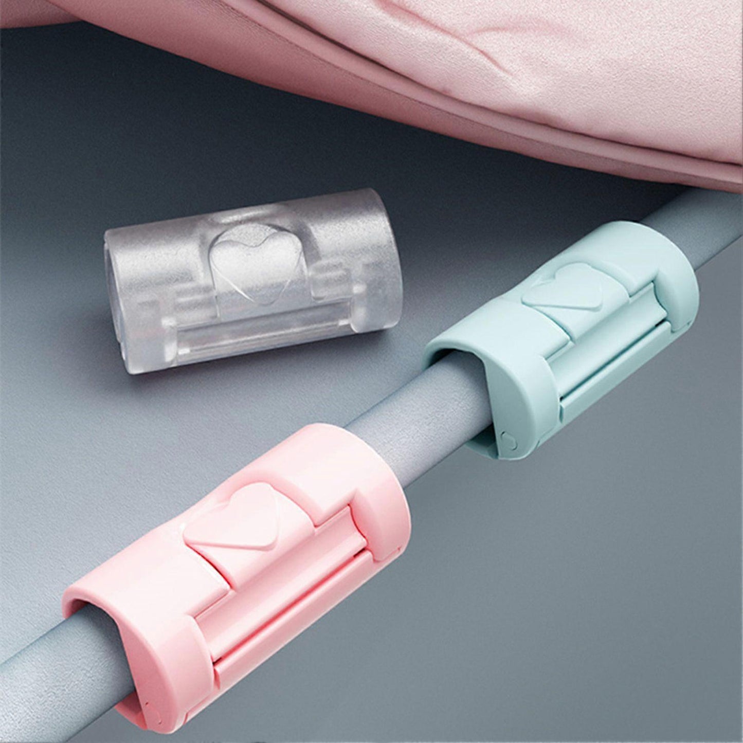 6PCS Bed Sheet Grippers, Smooth Edge Fasteners, Reusable Sheet Clips
