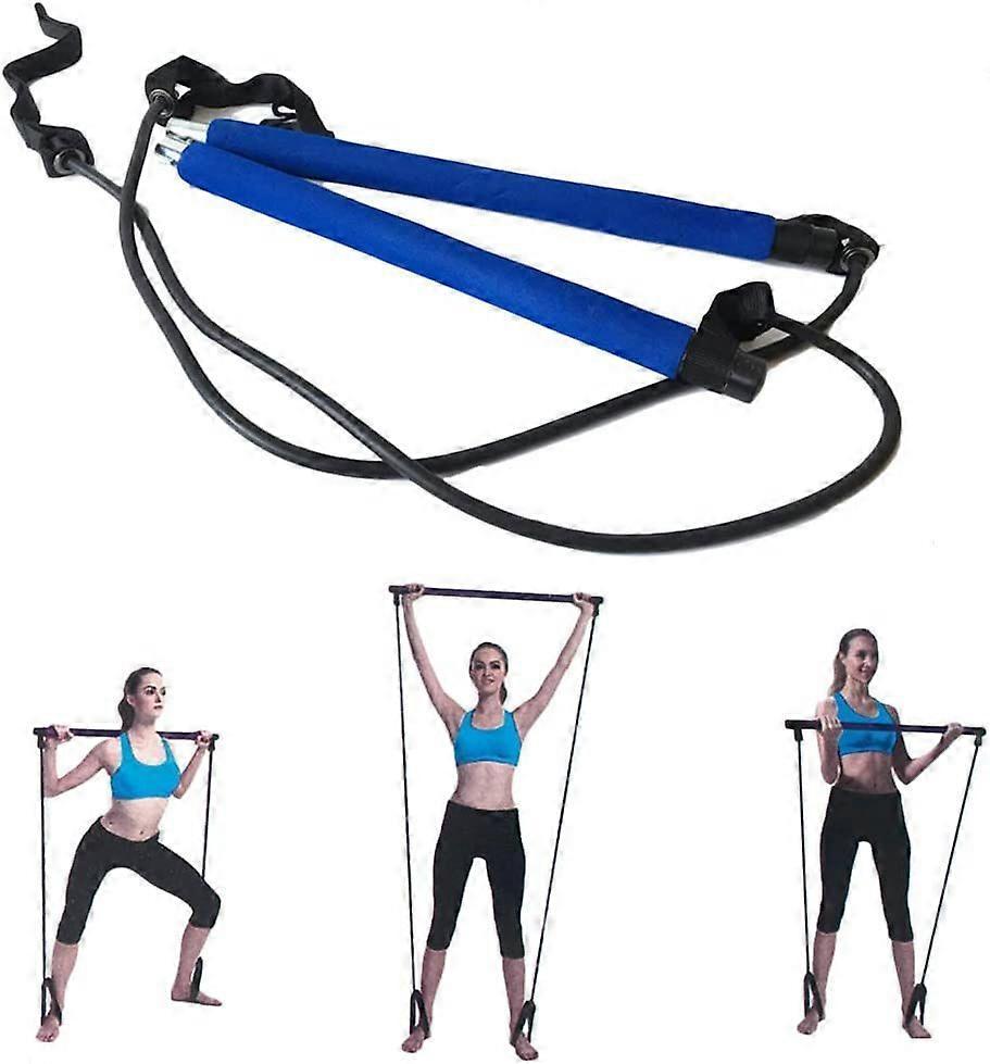 Pilates Bar Kit with Resistance Bands for Home Yoga & Gym Workout