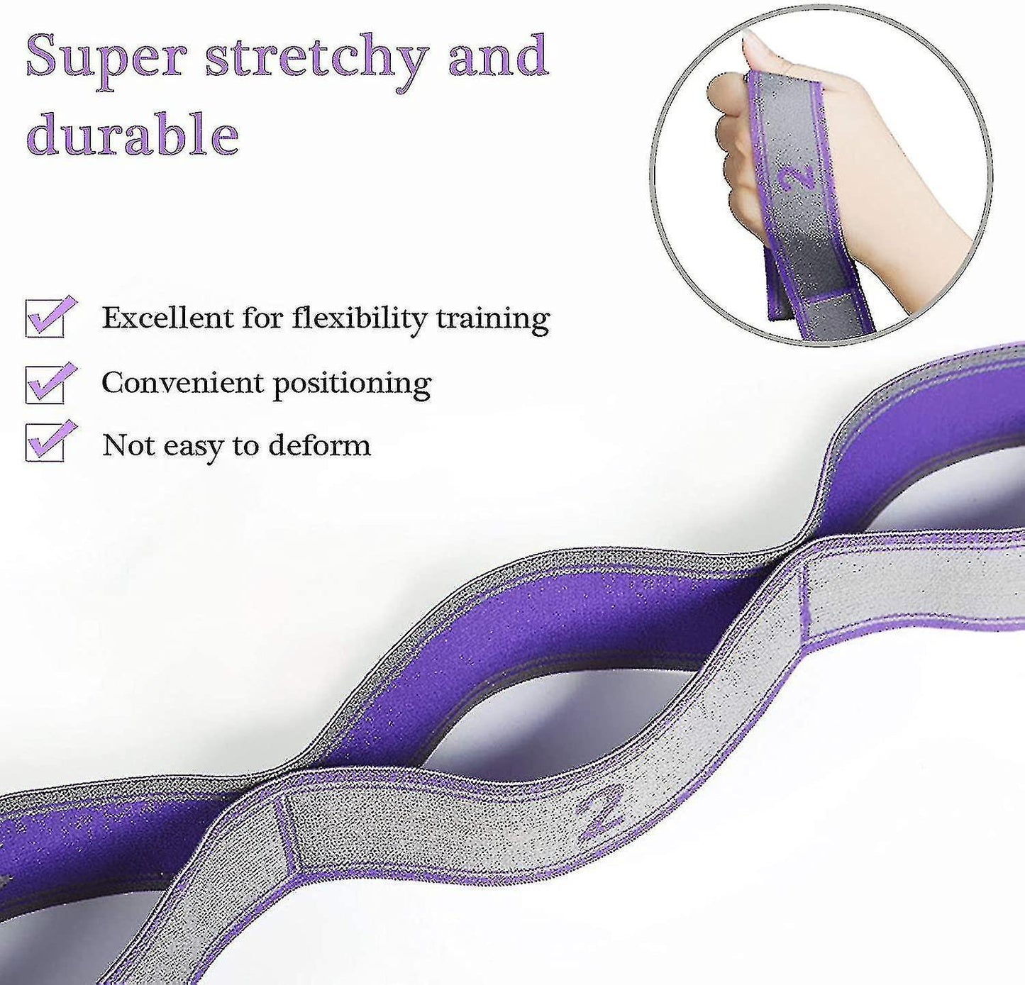 9-Loop Yoga Stretch Strap for Flexibility & Exercise