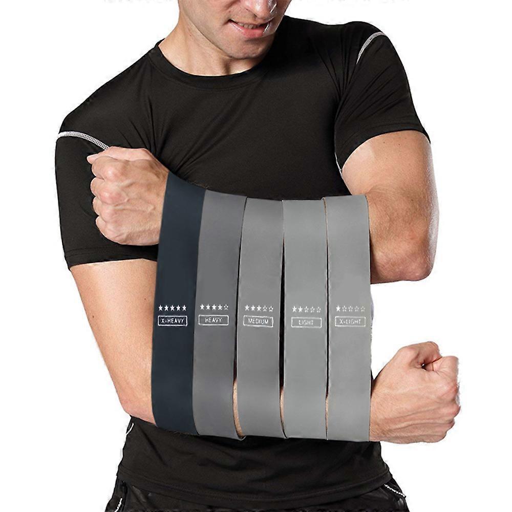 5pcs Resistance Loop Band Set with Bag for Home & Gym