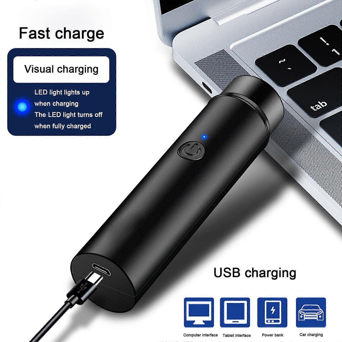 Mini Portable Electric Shaver, USB Rechargeable Beard Razor for Men
