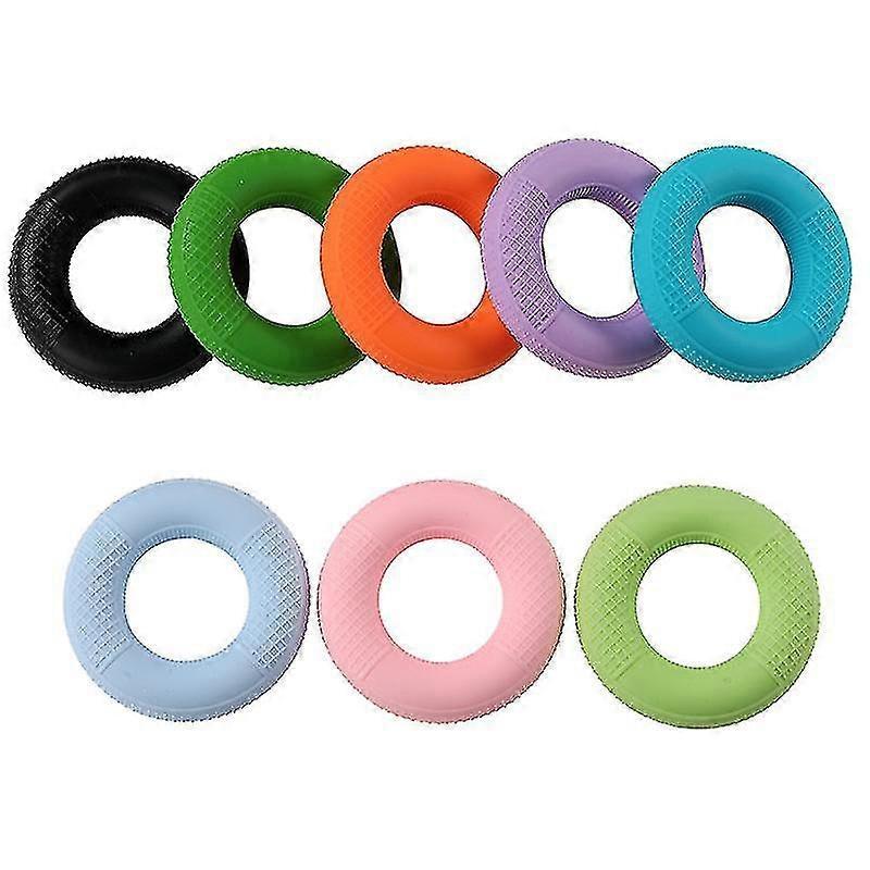 4-Pack Mesh Silicone Grip Circles, Rehab Gym Hand Strength Trainer, 50lb, Blue