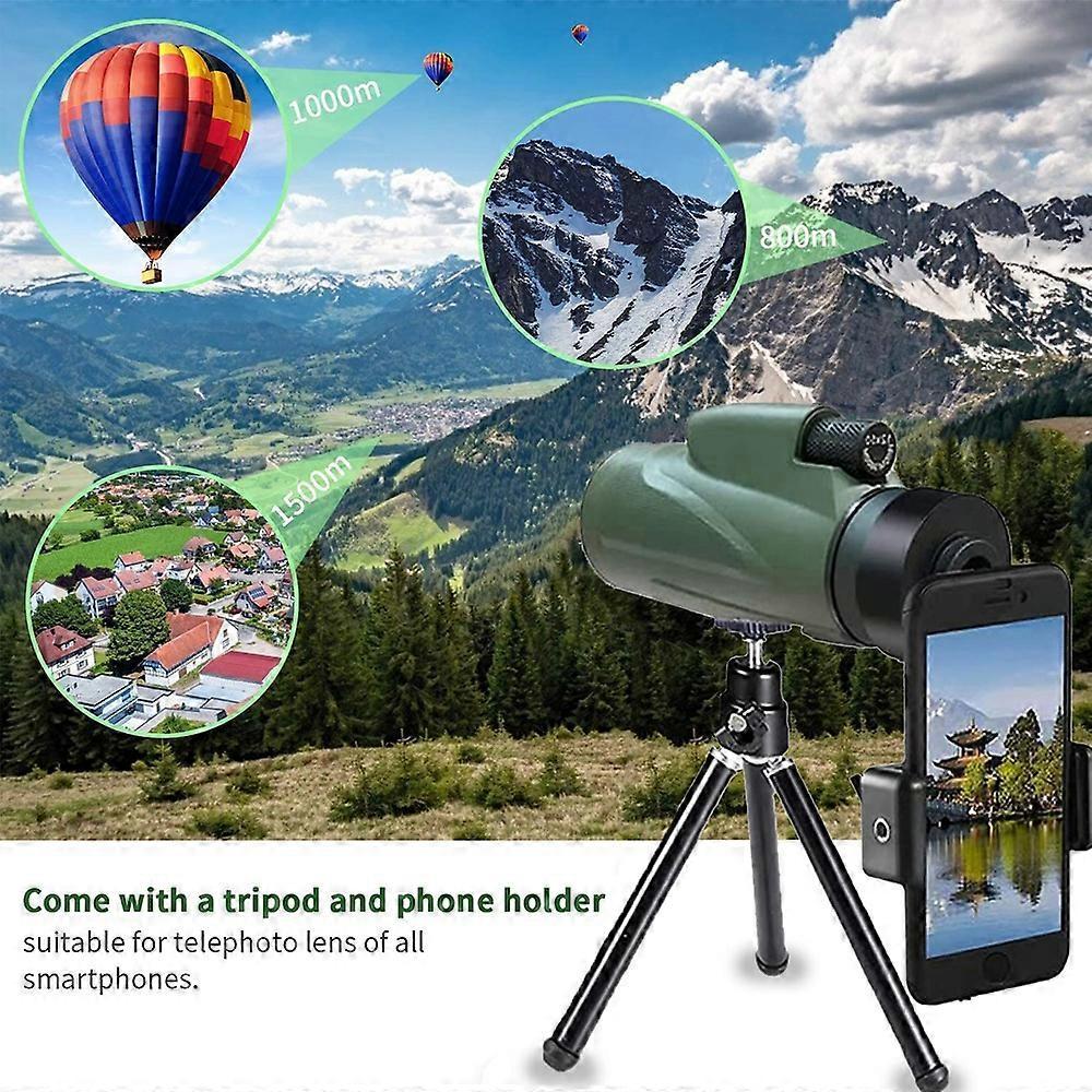 Waterproof Spotting Binoculars for Adults Small Night Vision Green Compact