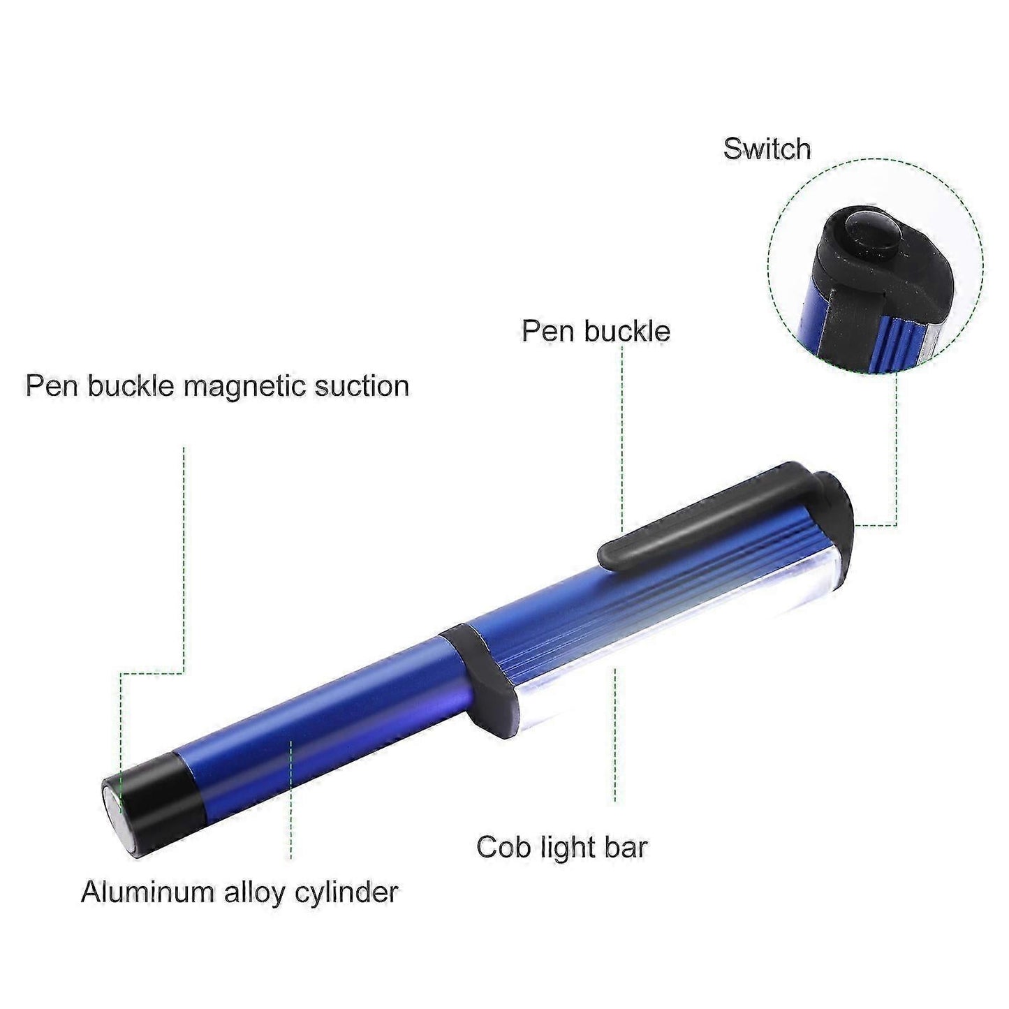 Pen Light Flashlight 1000 Lumens LED Work Torch for Inspection or Emergency