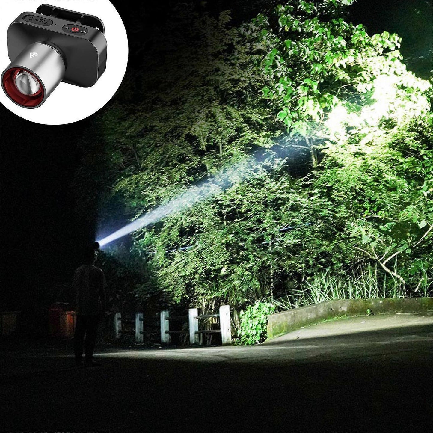 Bright LED Flashlight Rechargeable Zoomable Tactical Torch with 3 Modes