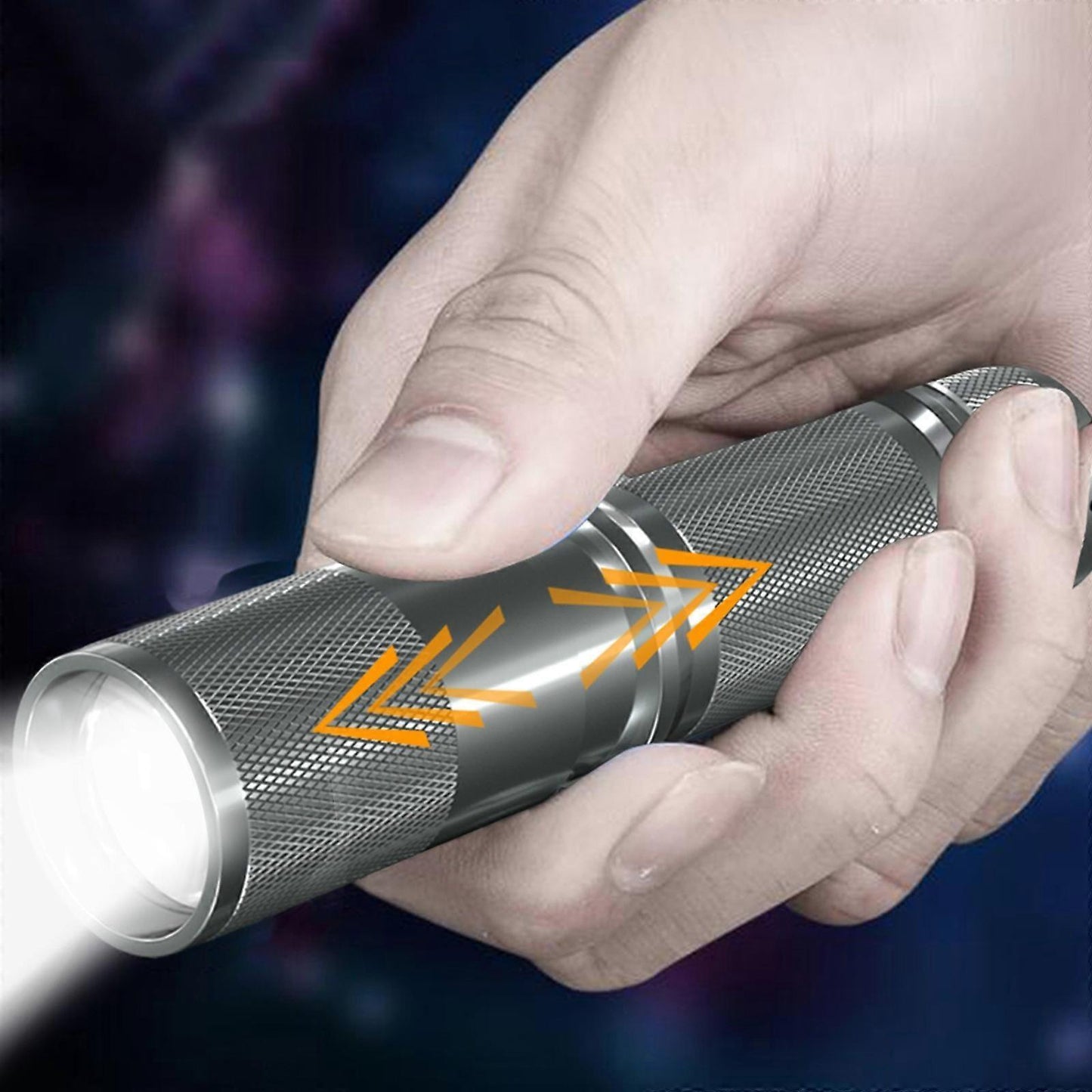 Aluminium Alloy LED Flashlight Super Bright Zoomable Rechargeable Torch (1pc)