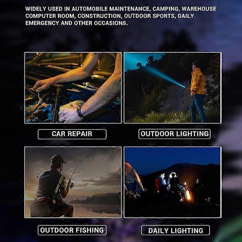 2pcs Tactical A70 LED Flashlight Economical Upgrade Rechargeable Outdoor Torch
