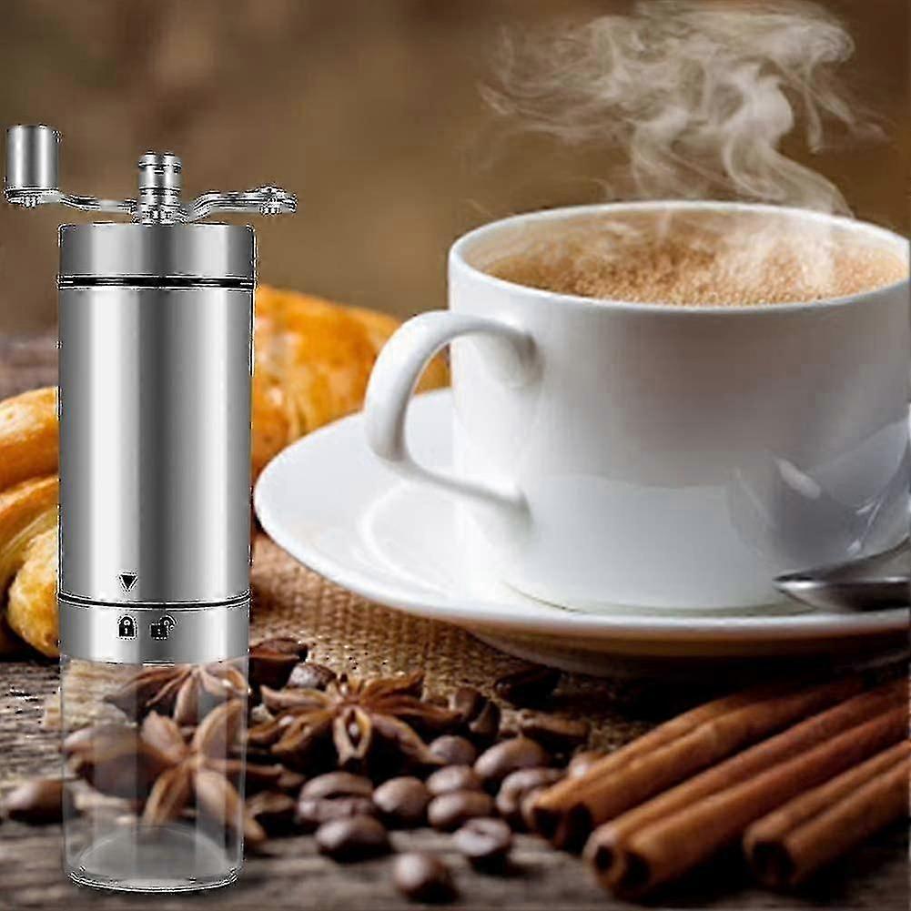 Manual Coffee Grinder - Stainless Steel, Adjustable Hand Coffee Mill for Travel