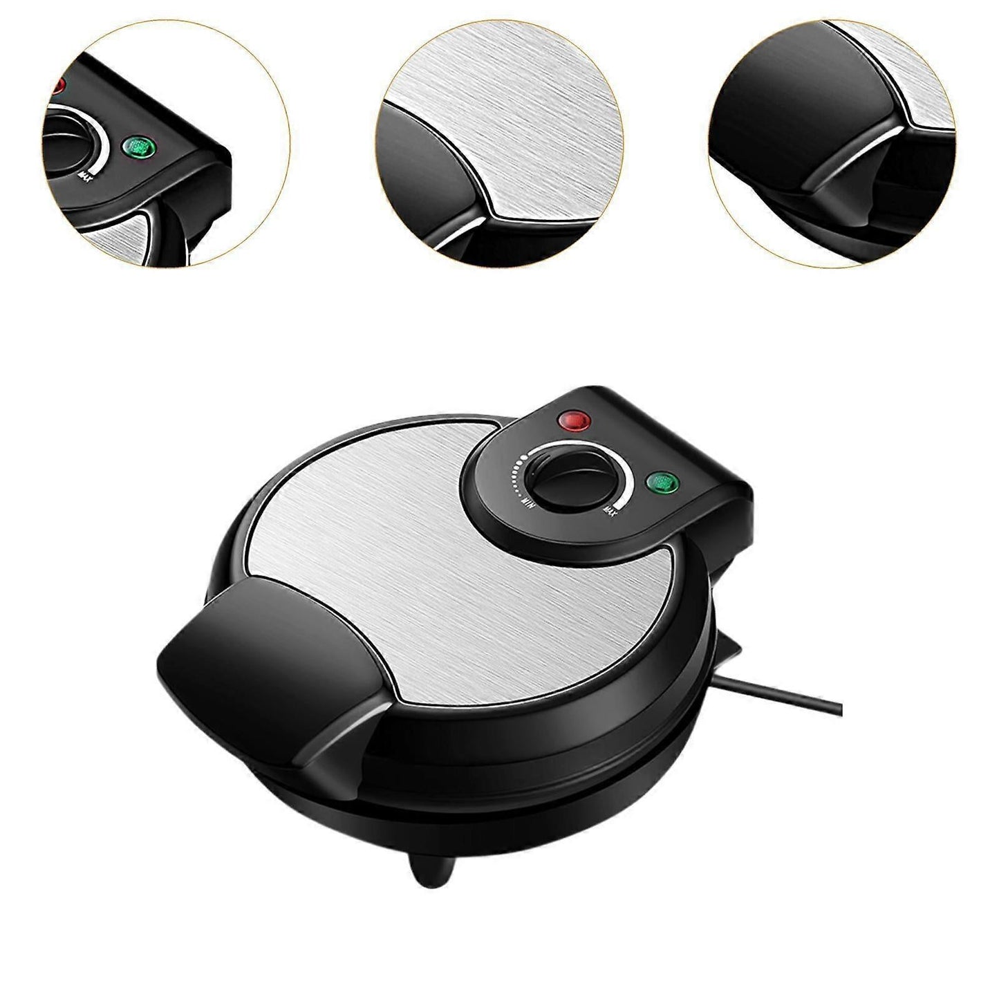 Waffle Cone Machine - Nonstick Waffle Baker for Kitchen Baking, DIY Cone or Crisps