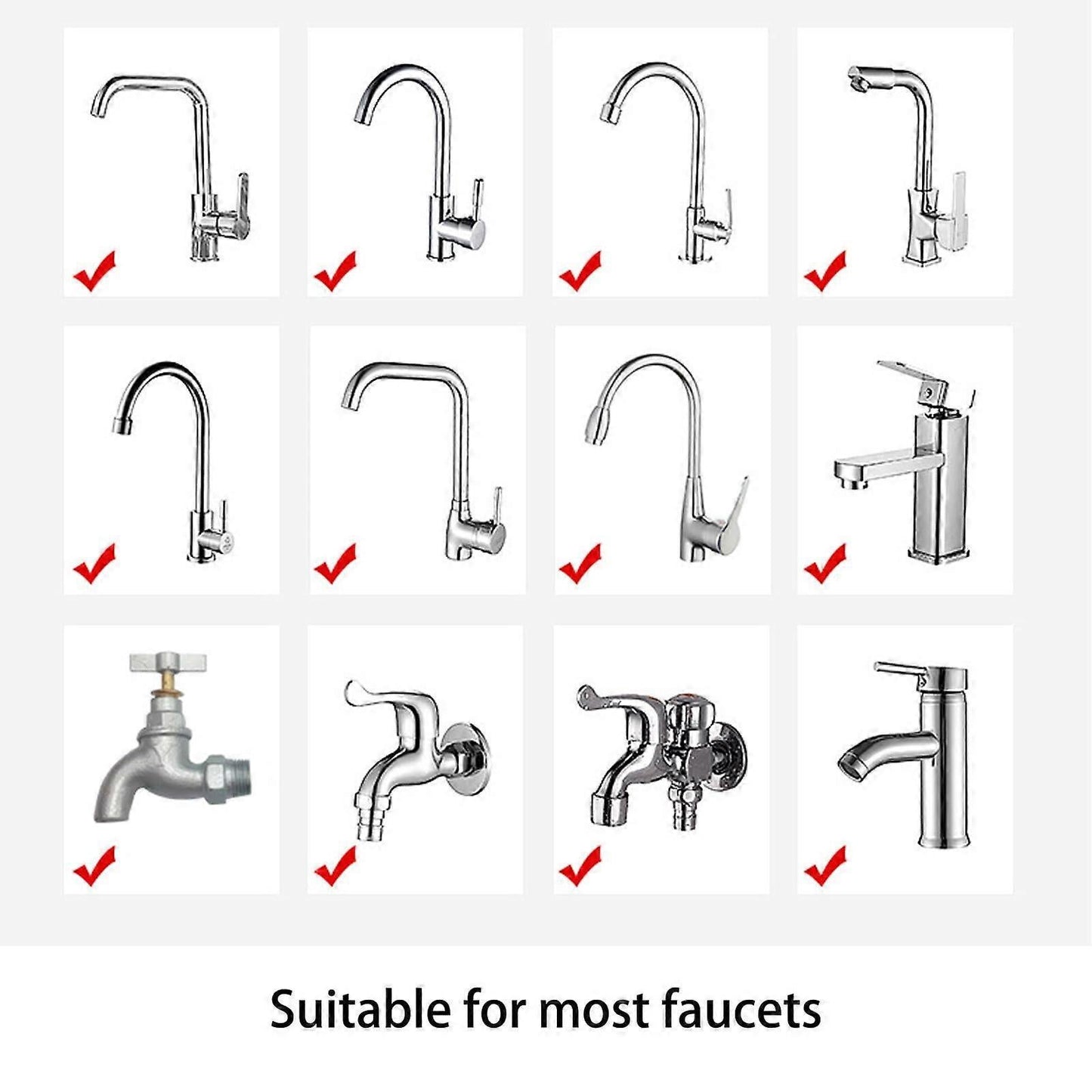 Faucet Water Filter with 2 Cartridges, Rotating Carbon Sink Filter