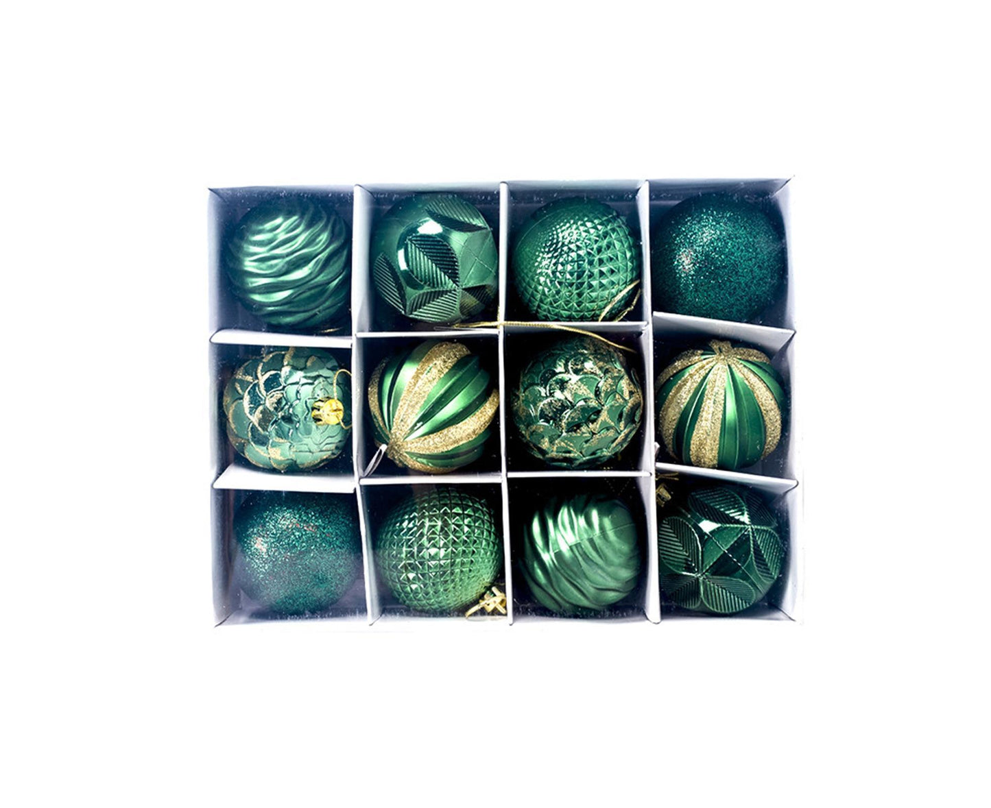 1 Box Glitter Ball Eco-friendly Waterproof PVC Decorative Glitter Baubles Supplies for Home-Green