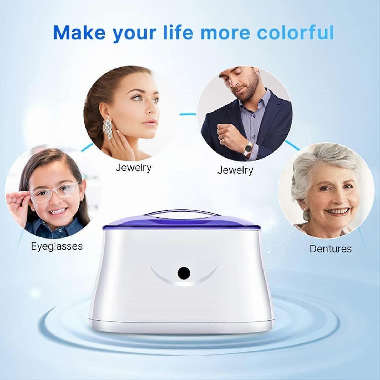 Ultrasonic Jewelry Cleaner Machine for Rings, Eyeglasses, All Jewelry