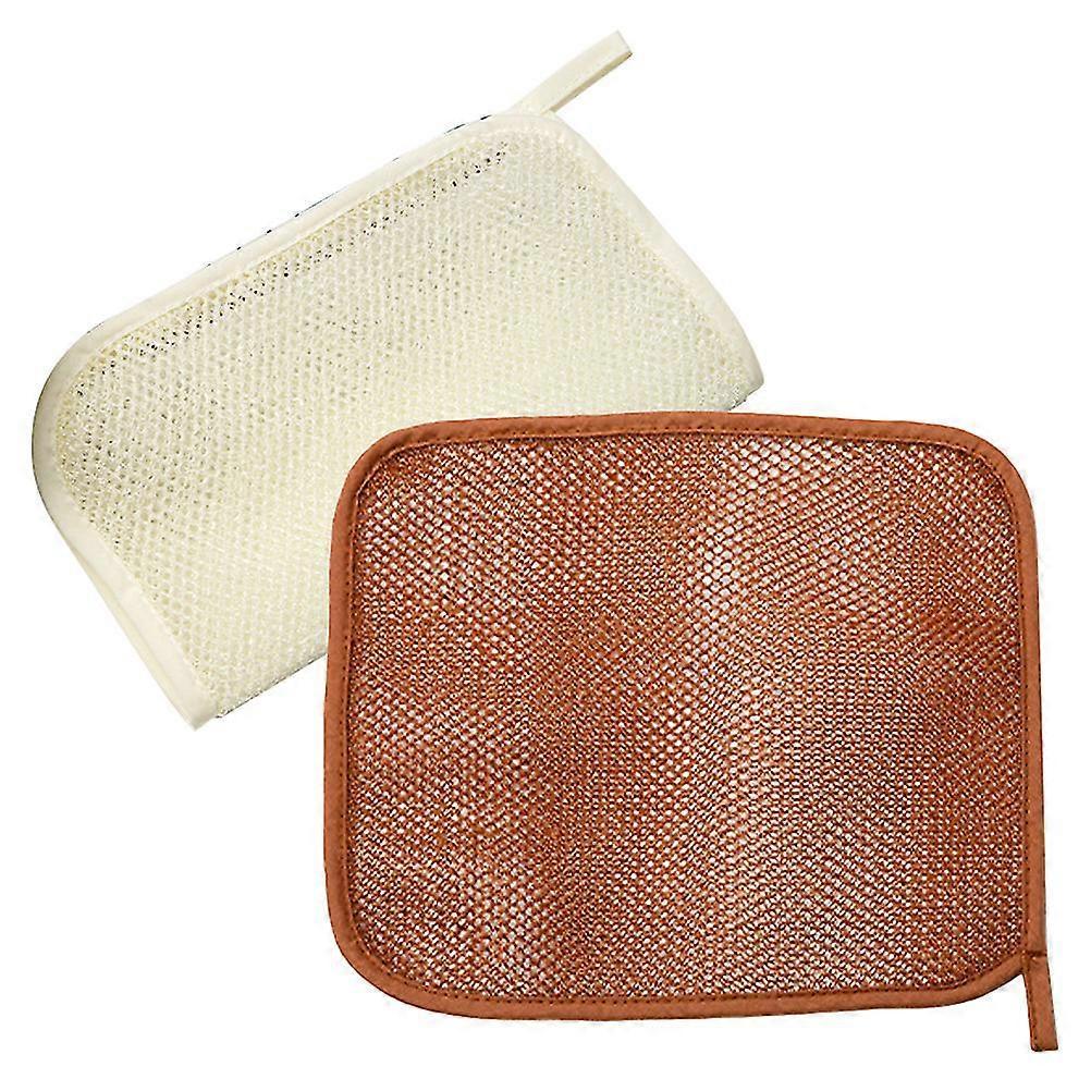 2pcs African Exfoliating Bath Net Sponge, Shower Back Scrubber