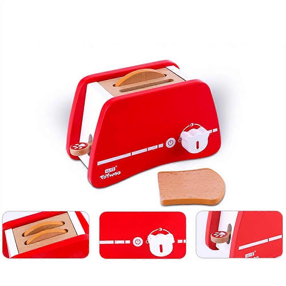 Pretend Play Wooden Toaster Kitchen Bread Maker Toy