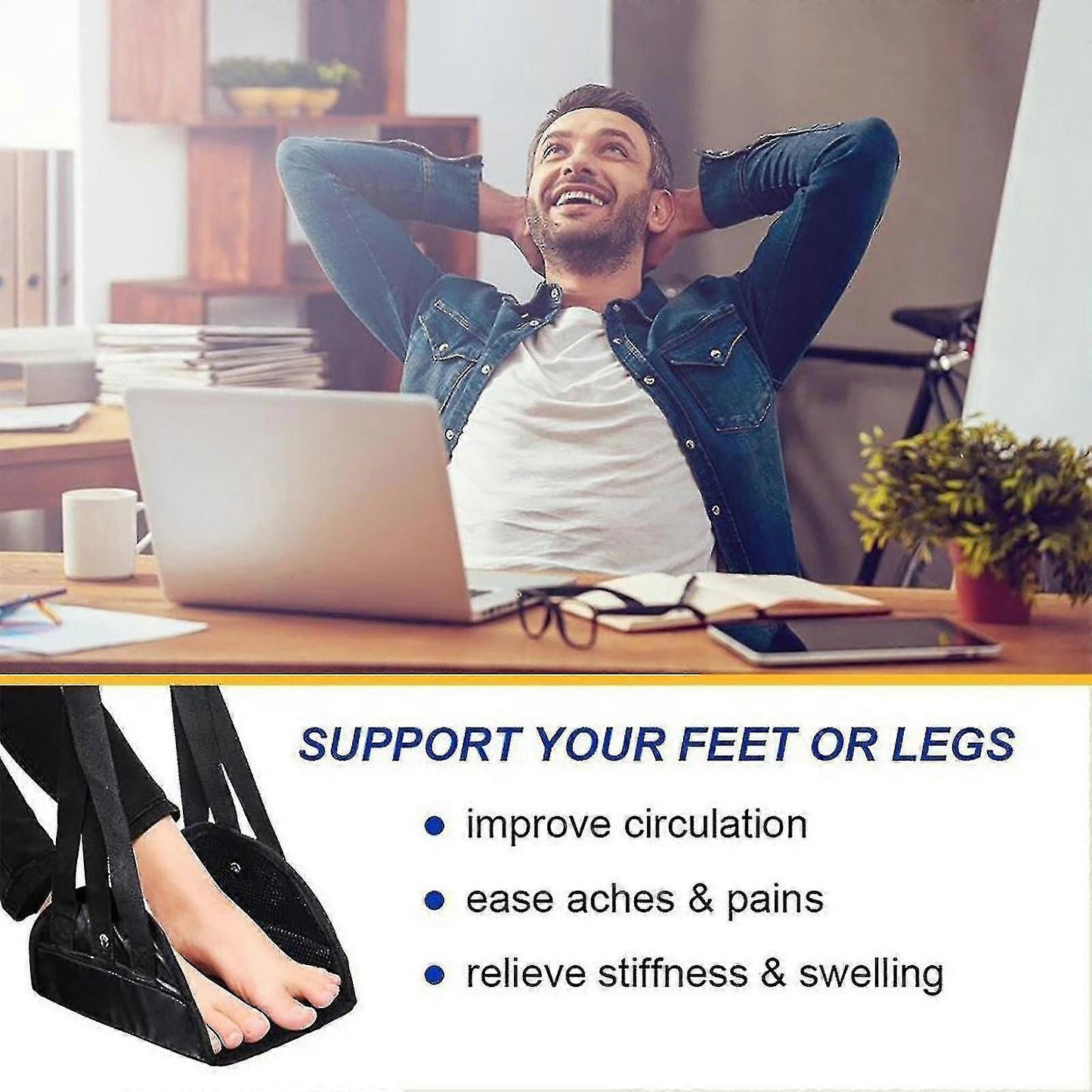 Outdoor & Airplane Travel Foot Rest Bed, High Iron Foot Board