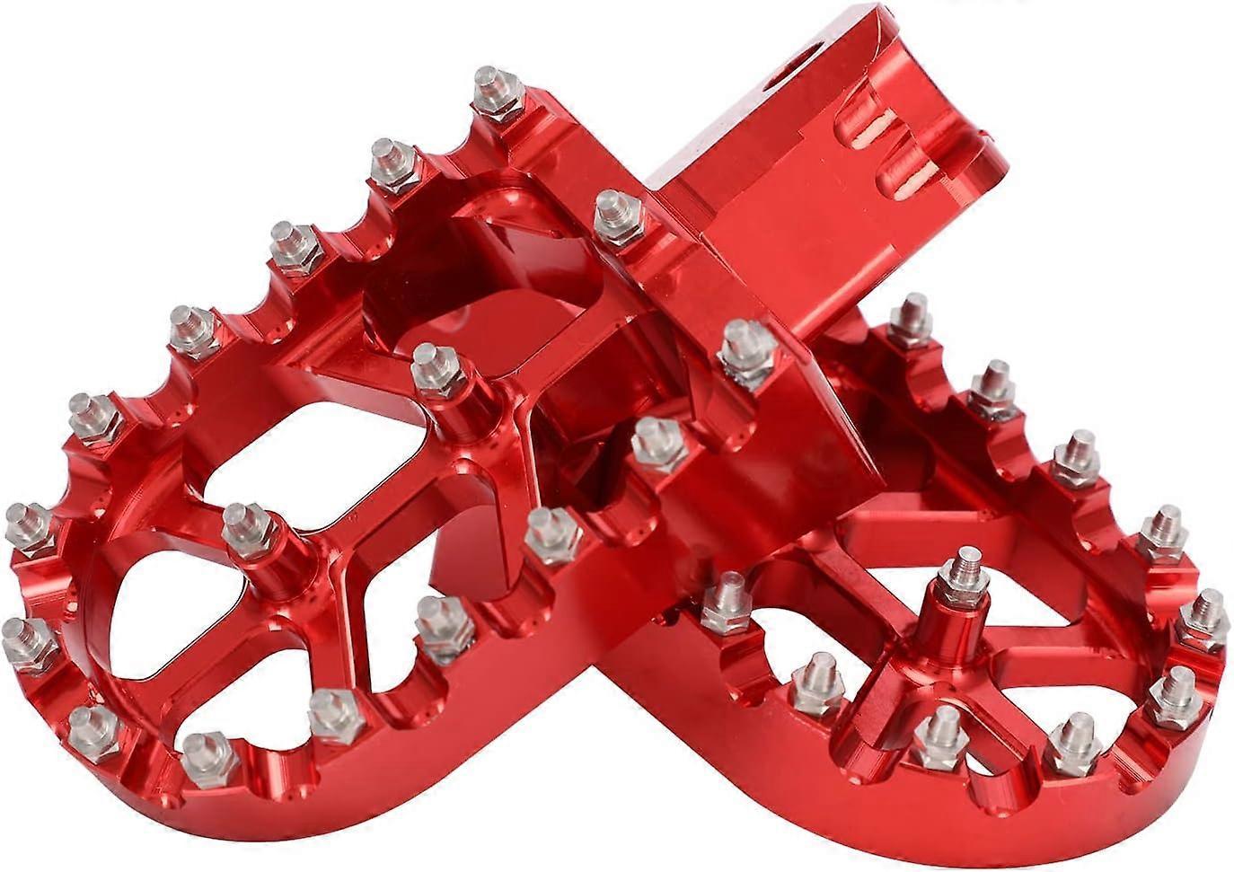 Red Motorcycle Foot Rests for Dirt Bike