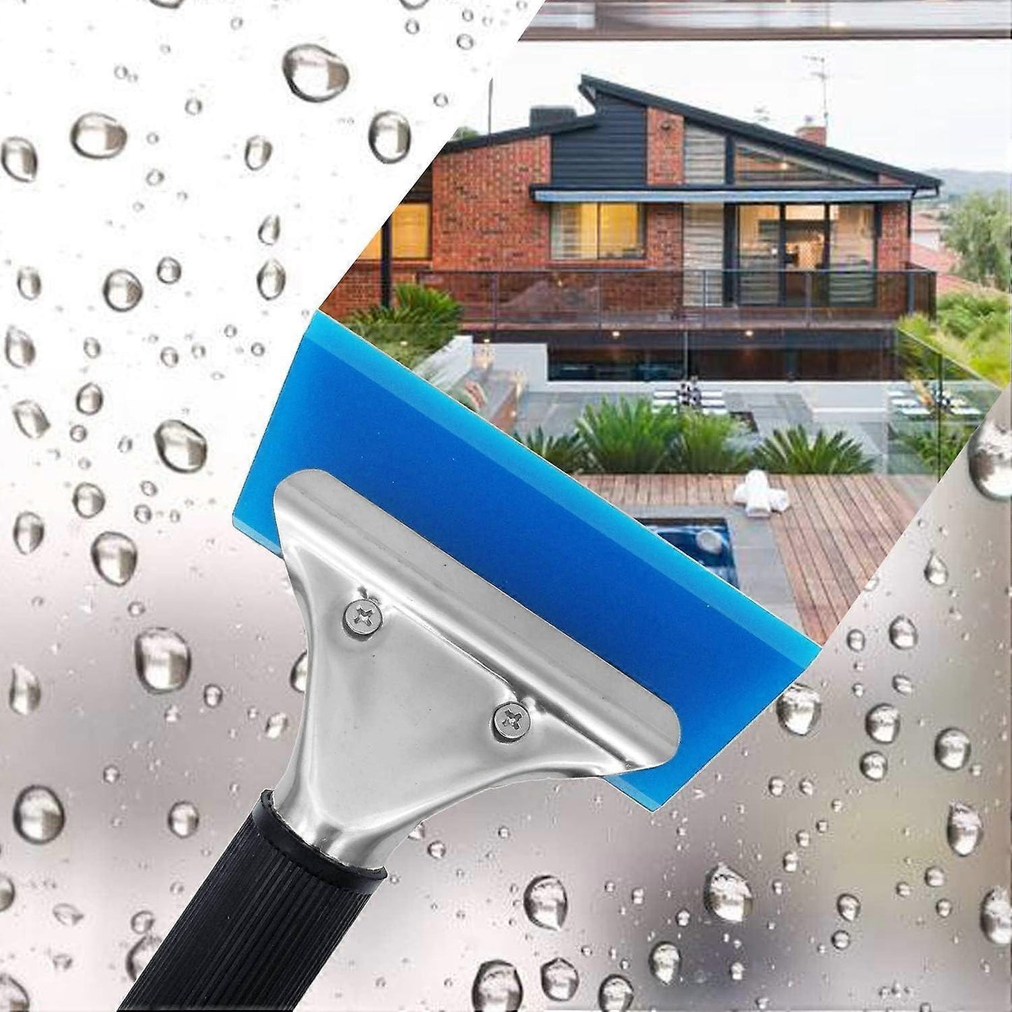 Rubber Mini Car Squeegee, Shower & Ice Scraper Water Blade for Window Tinting