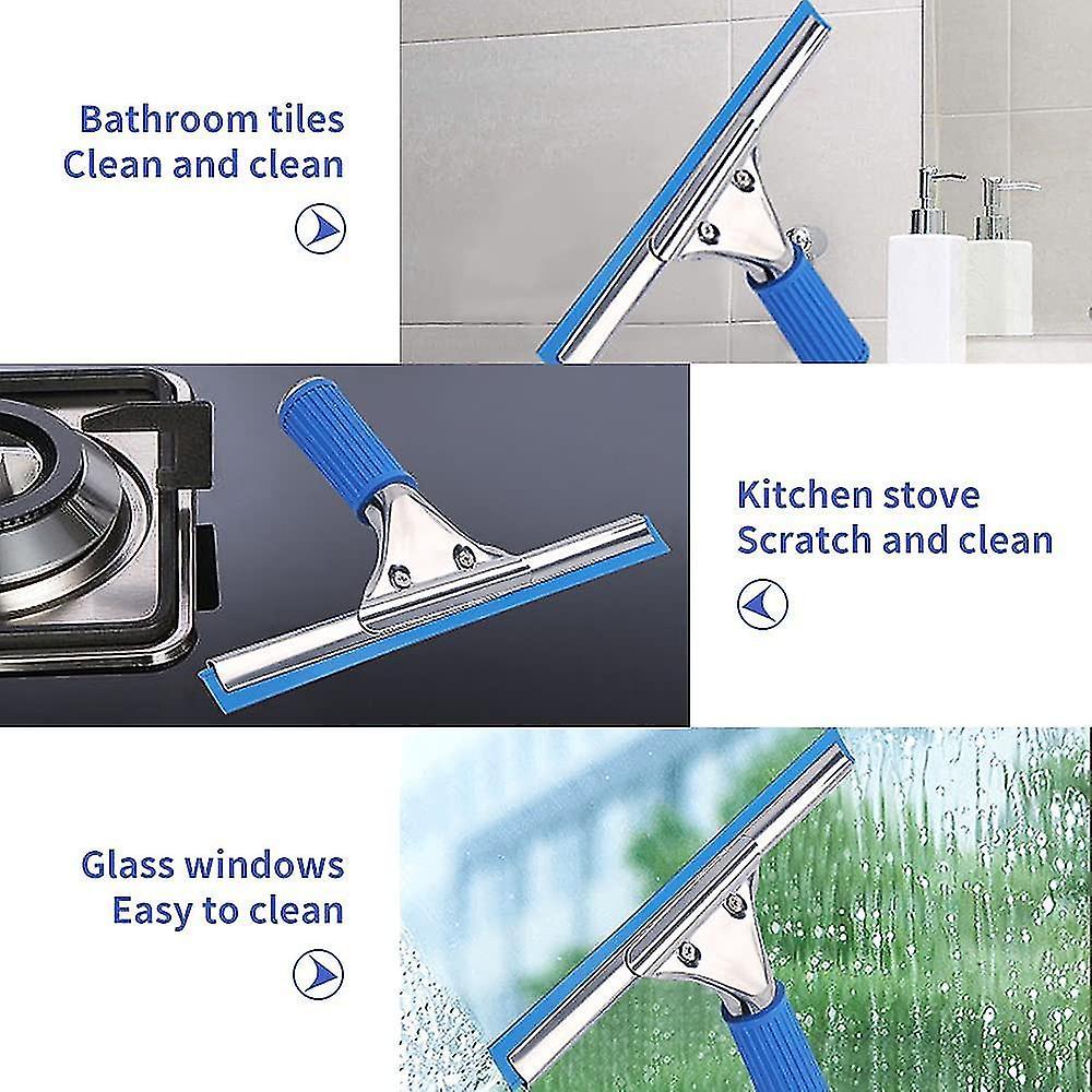 Professional Window Squeegee, Floor & Shower Cleaner with Handle