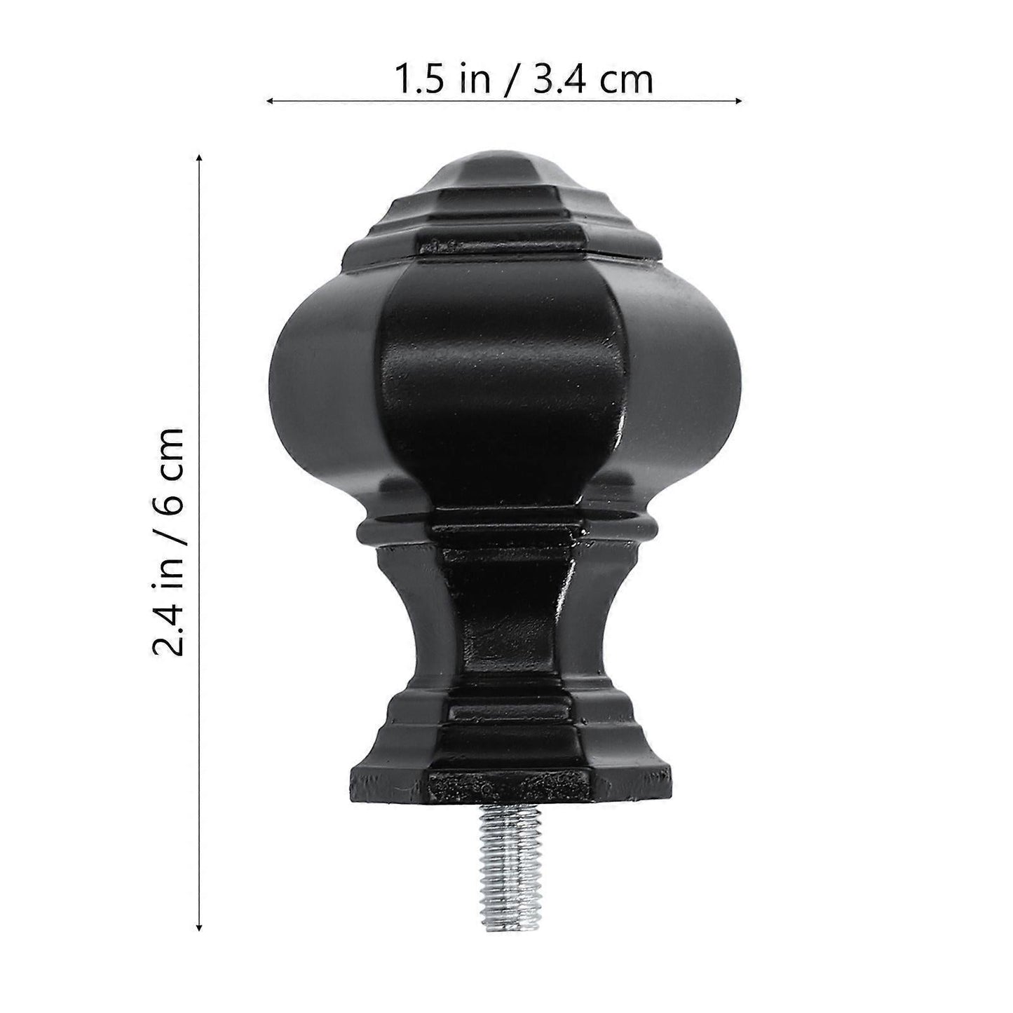 2pcs Curtain Rod Decorative Ends, Swivel End Caps for Windows