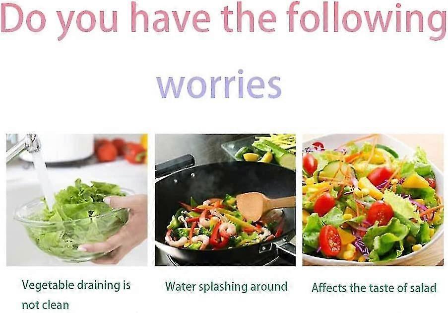 Foldable Salad Spinner with Cover, Veg & Fruit Washer Dryer, Small