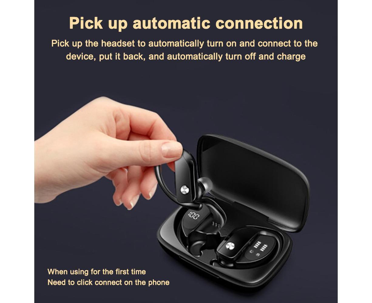 Wireless Earbuds - Waterproof - LED Display Bluetooth Earphones with Mic for Sports