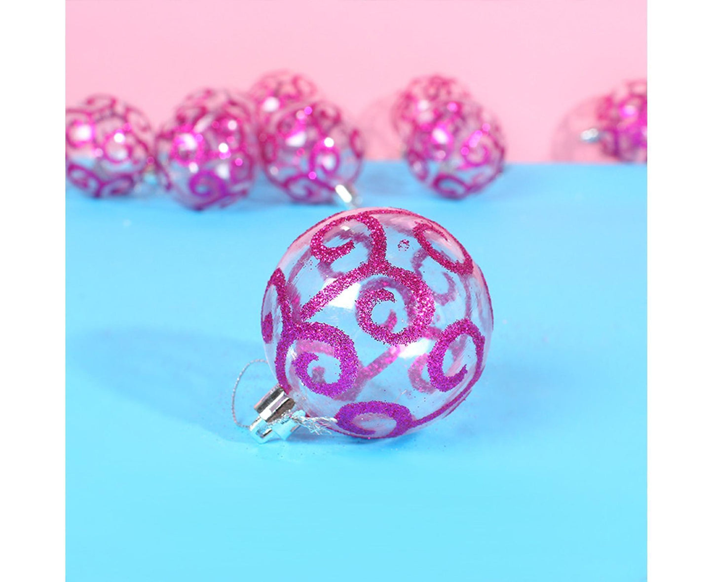 9Pcs Xmas Tree Balls for Home-Purple