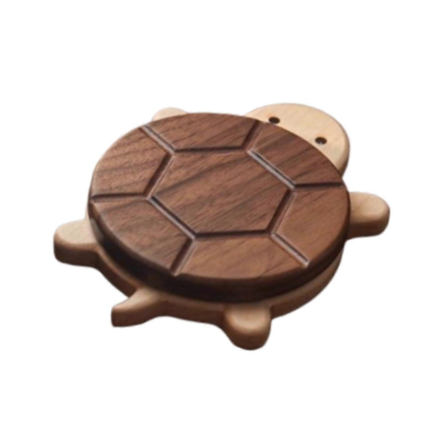 Wooden Cartoon Turtle Drink Coaster for Desktop Accessories