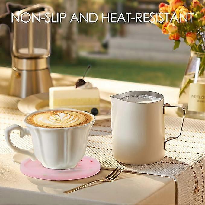 8pcs Glow in Dark Silicone Drink Coasters Non-Slip Tabletop Protection
