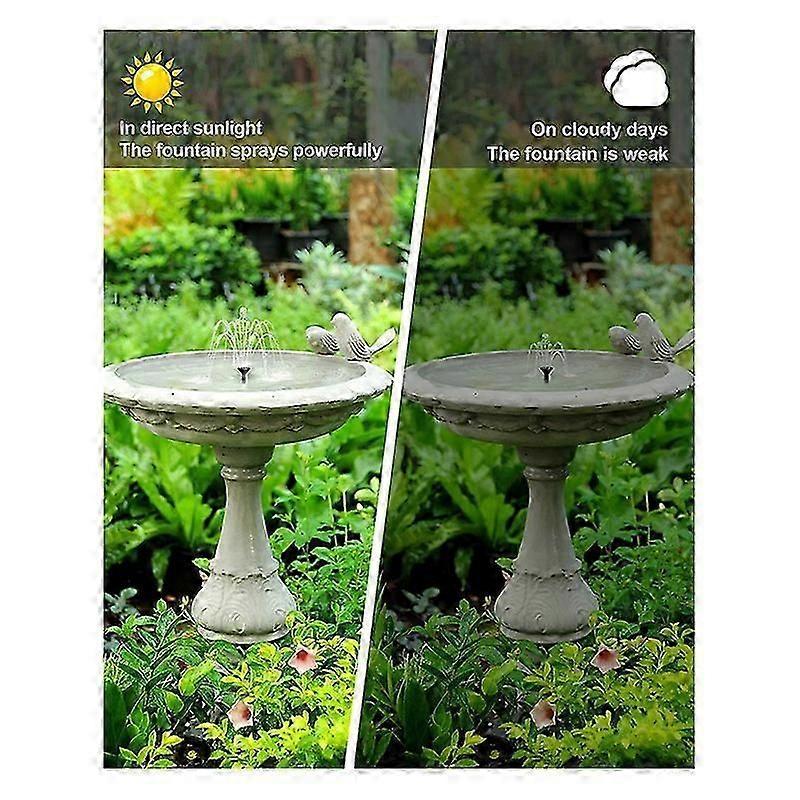 Solar Bird Bath Fountain Pump with Tubing Outdoor Water Pump