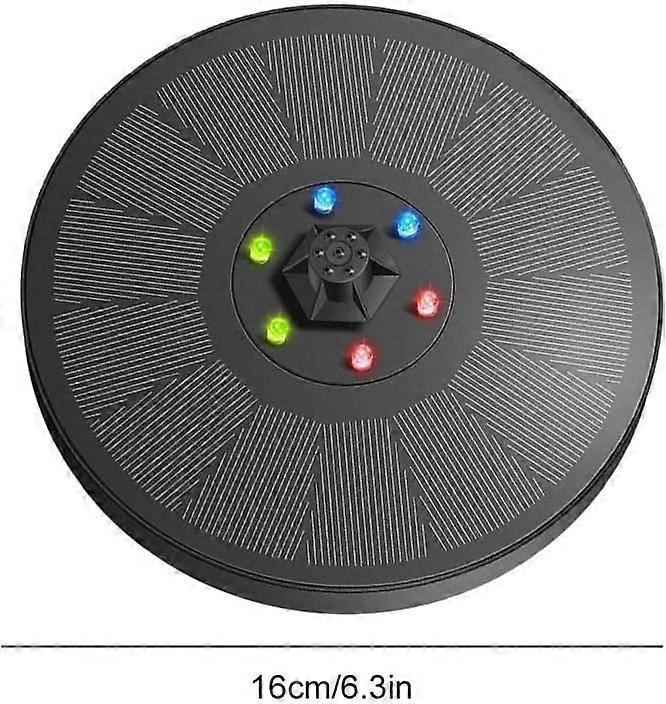 Solar Water Fountain with LED Lights Bird Bath Garden Pump