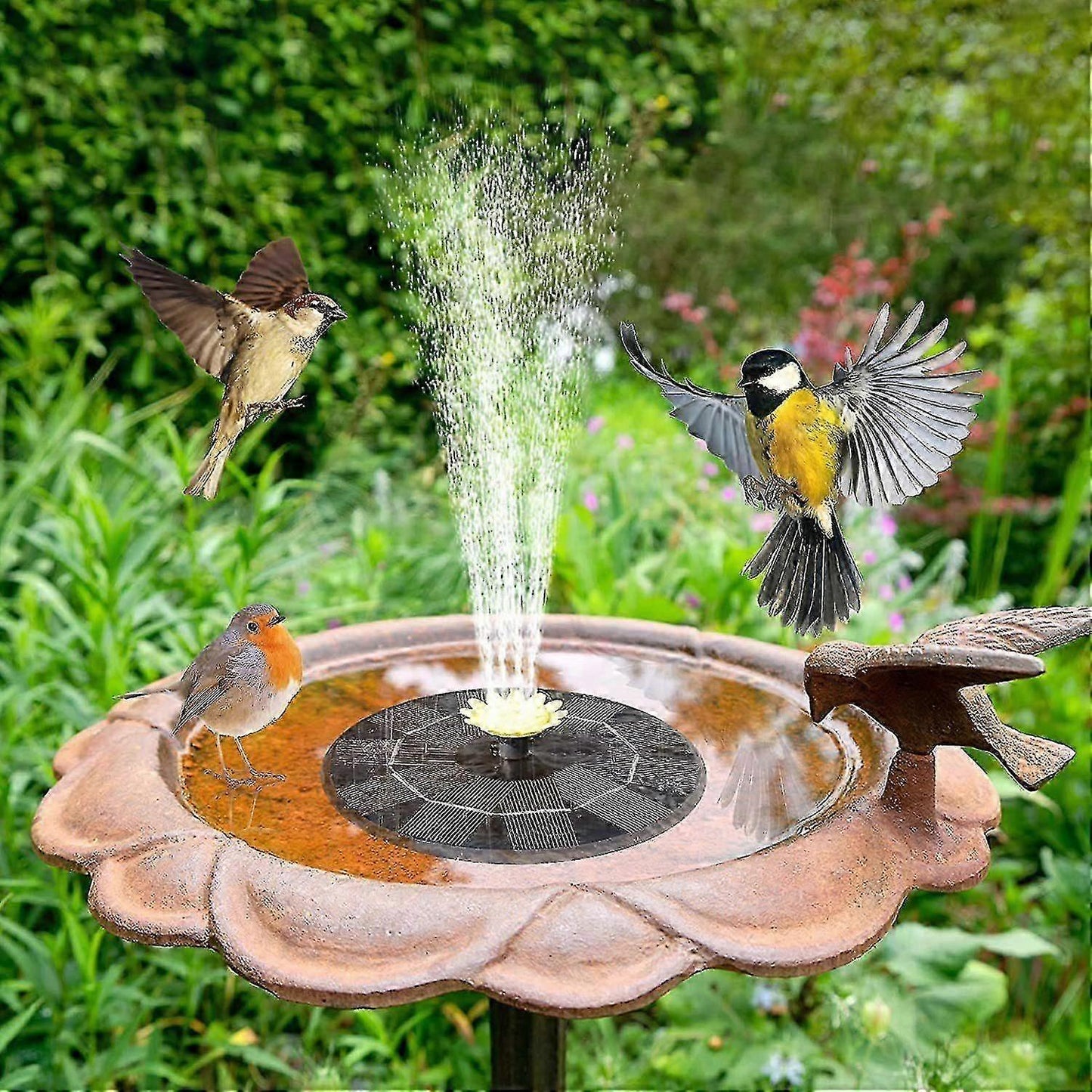 9 Effect Solar Fountain Pump with Multiple Spray Patterns