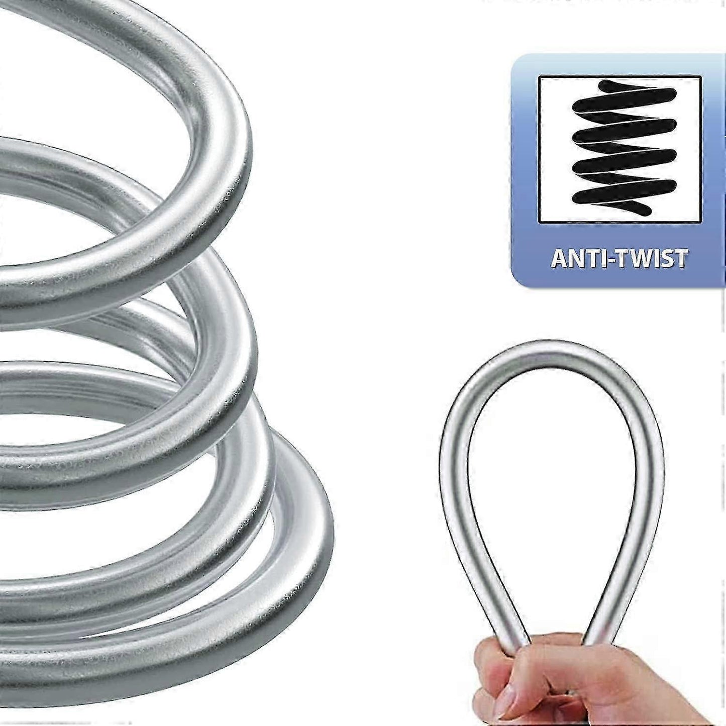 Universal 2m PVC Shower Hose, 200cm Flexible Shower Pipe