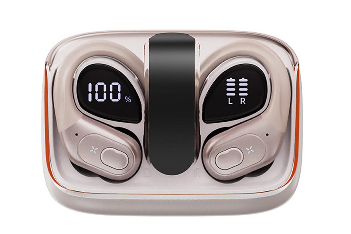 Wireless Bluetooth 5.4 Headphone Over Ear Bud IPX5 Waterproof Earphone for Sport Running - Rose Gold
