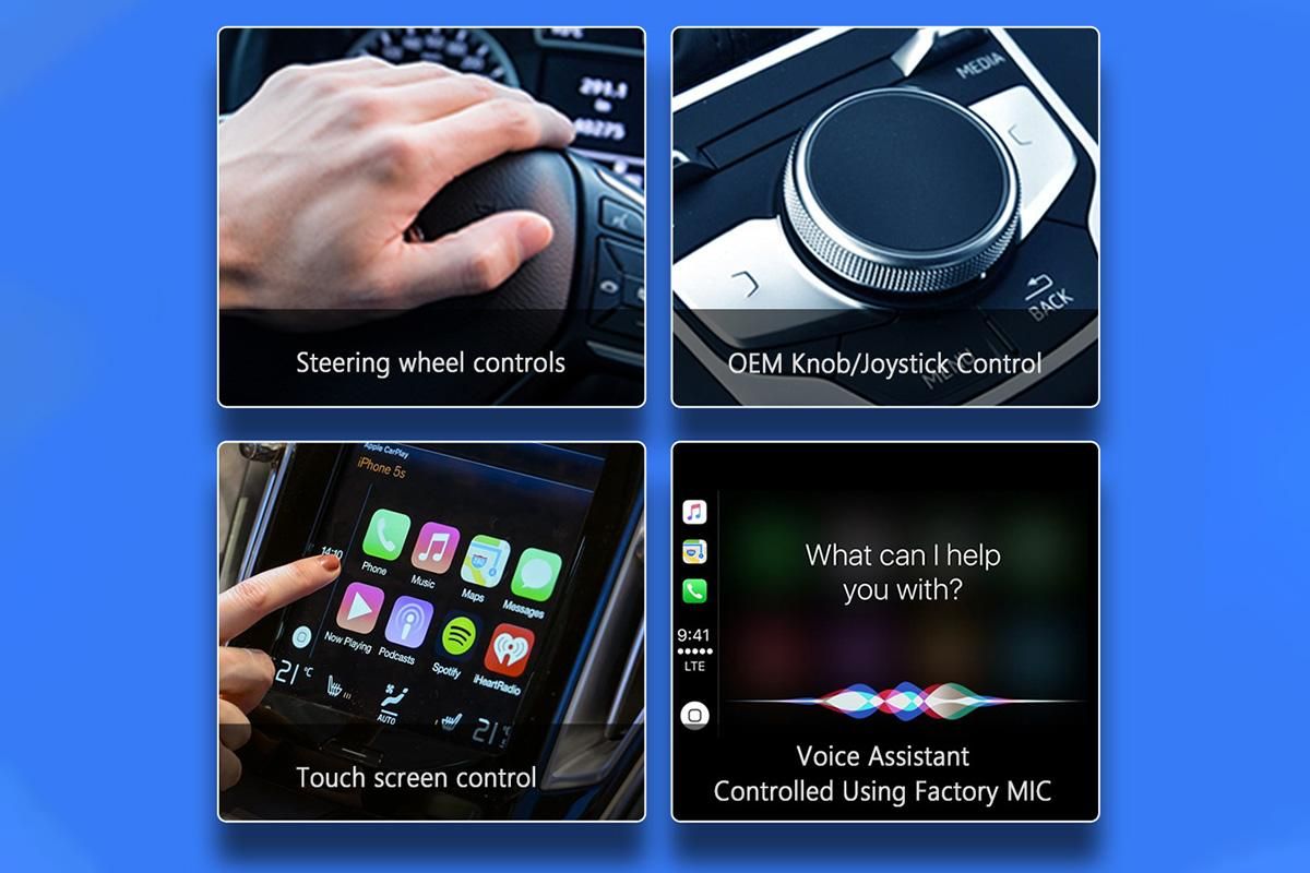 Wireless Adapter Auto Connect USB Dongle Compatible with Wired Carplay Android 2 in 1 Carplay Android Auto Plug and Play