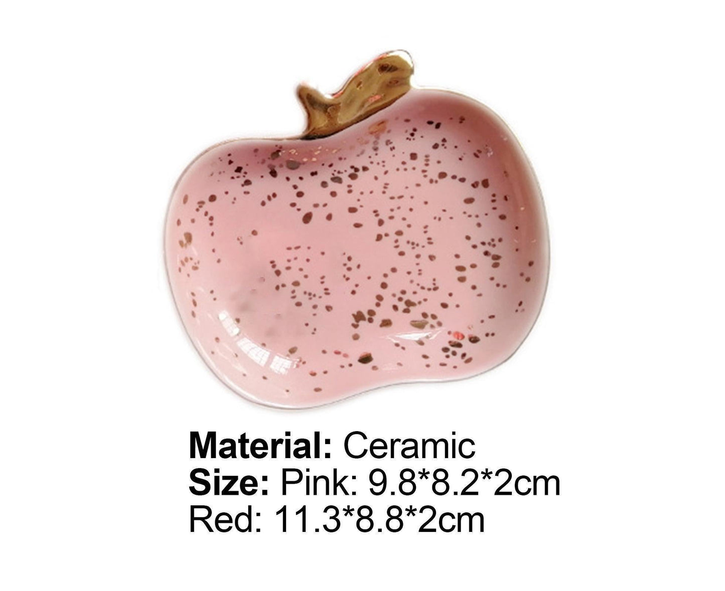 Jewelry Dish Cute Multi-purpose Ceramic Earrings Decorative Display Bowl for Indoor-Pink