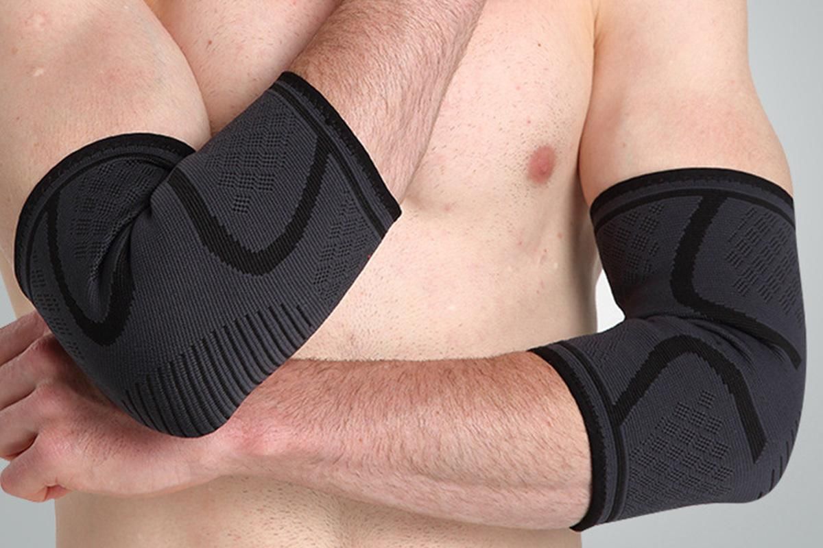 2Pcs Elbow Brace for Tendonitis Elbow Compression Support Sleeve for Golfers Pain Relief for Workout Weightlifting -Black / M