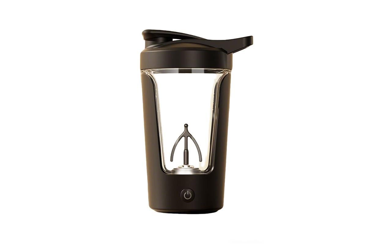 Electric Shaker Bottle USB Rechargeable Protein Mixer Cup Auto Blending Mug - White
