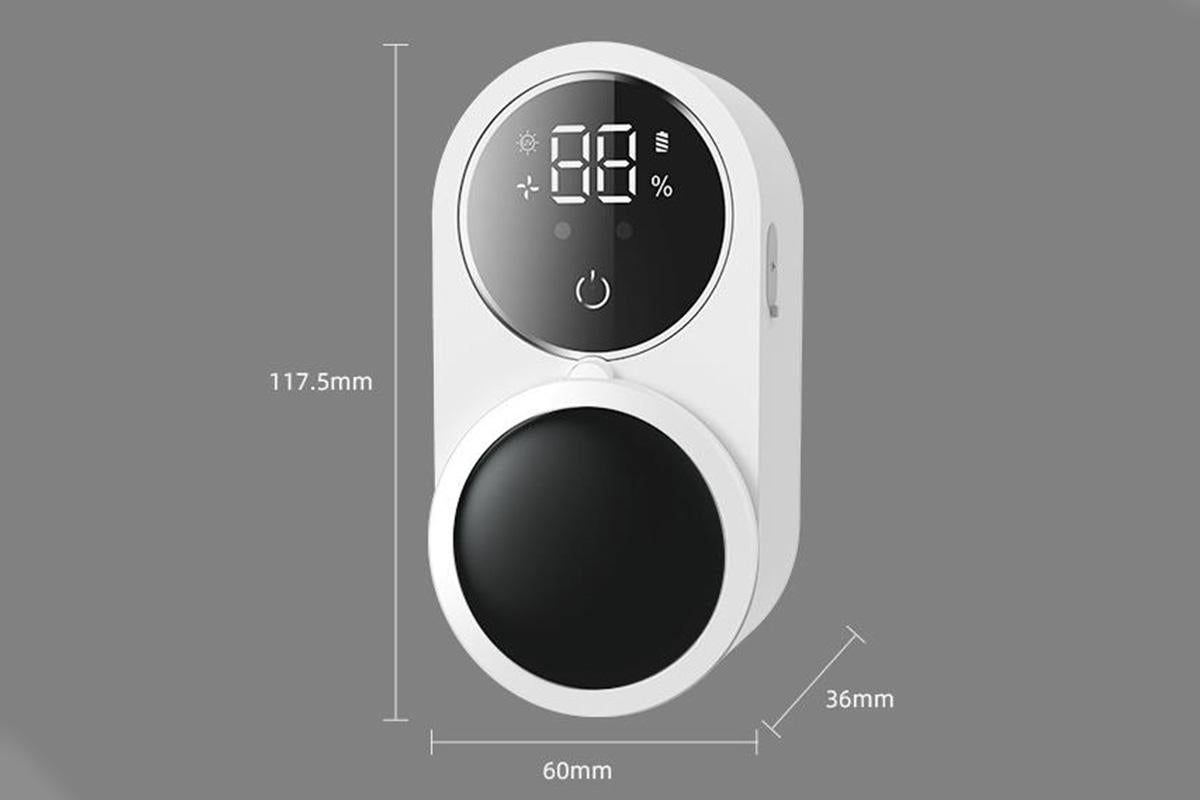Toothbrush Cleaner Toothbrush Holder Wall Mount Toothbrush Holder for Bathrooms with Smart Light Cleaning and Fan Drying